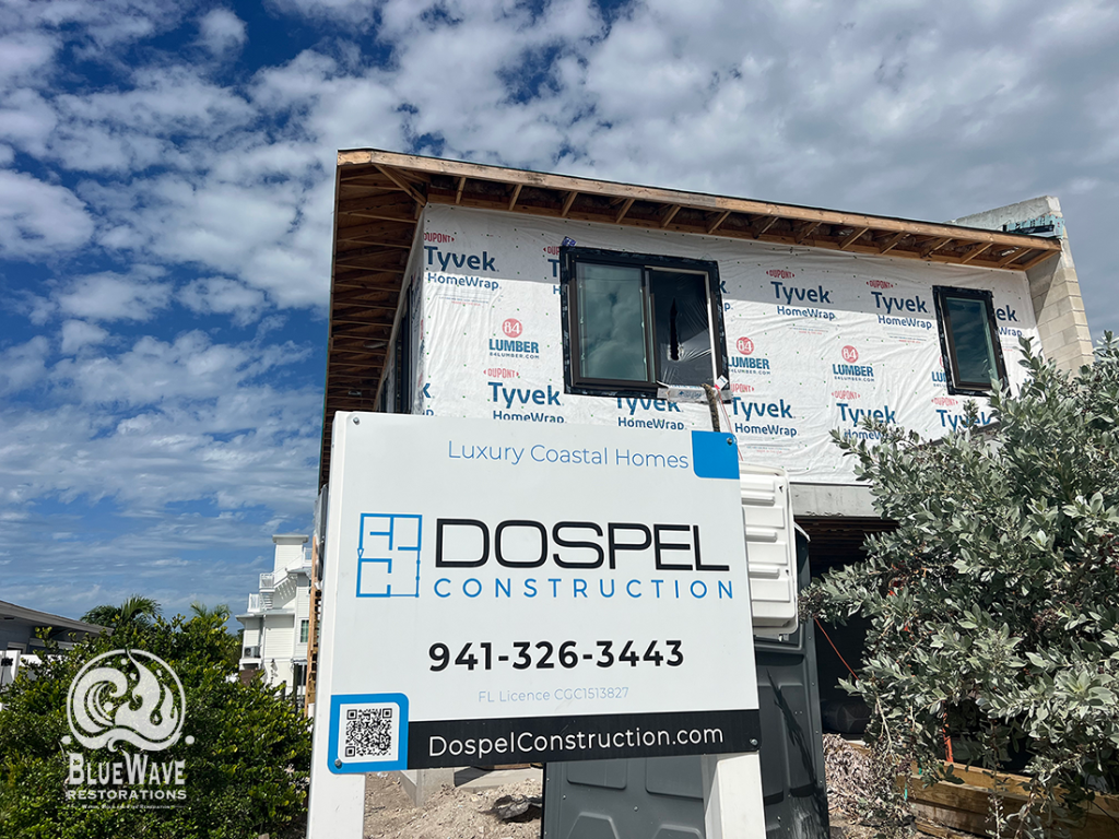 elevating one side of a duplex after flooding